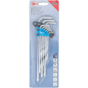 BGS 777 Winkelschlüssel-Satz | extra lang | TS-Profil (für Torx Plus) TS10 - TS50 | 9-tlg.