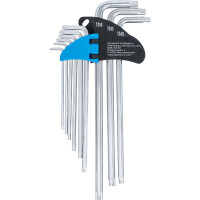 BGS 777 Winkelschlüssel-Satz | extra lang | TS-Profil (für Torx Plus) TS10 - TS50 | 9-tlg.