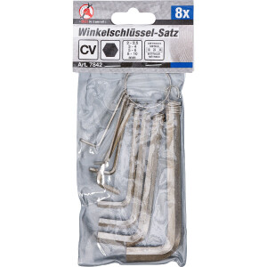 BGS Diy 7842 Winkelschlüssel-Satz | Innensechskant 2 - 10 mm | 8-tlg.