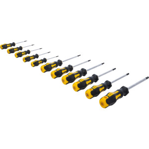 BGS Diy 7844 Schraubendreher-Satz | T-Profil (für Torx) T6 - T40 | 11-tlg.