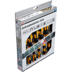 BGS Diy 7845 Schraubendreher-Satz | T-Profil (für Torx) mit Bohrung T6 - T40 | 11-tlg.