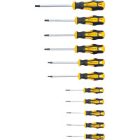 BGS Diy 7845 Schraubendreher-Satz | T-Profil (für Torx) mit Bohrung T6 - T40 | 11-tlg.