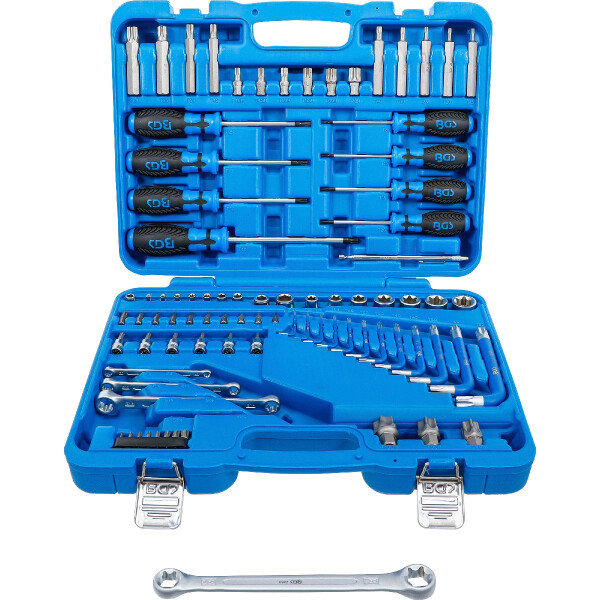 BGS 7849 Werkzeugsortiment | 6,3 mm (1/4") + 12,5 mm (1/2") | E-Profil / T-Profil (für Torx) | 84-tlg.