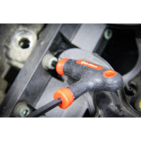 BGS Diy 7880 Schraubendreher-Satz mit T-Griff und seitlicher Klinge | T-Profil (für Torx) mit Bohrung | T10 - T50 | 9-tlg.