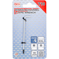 BGS 794-T10 Winkelschlüssel | extra lang | T-Profil (für Torx) mit/ohne Bohrung T10
