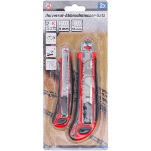 BGS Diy 7953 Universal-Abbrechmesser-Satz | Klingenbreite 9 / 18 mm | 2-tlg.