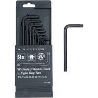 BGS Diy 7959 Winkelschlüssel-Satz | T-Profil (für Torx) T10 - T50 | 9-tlg.