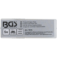 BGS 7975 Trapezklingen-Satz | 0,6 x 12 mm | 5-tlg.