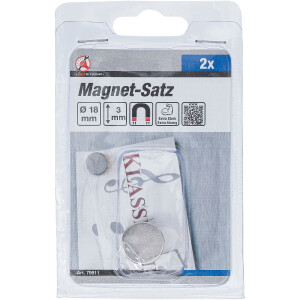 BGS Diy 79911 Magnet-Satz | extra stark | Ø 18 mm...