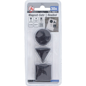BGS Diy 79917 Magnet-Satz | flexibel | 30-tlg.