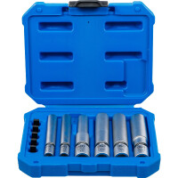 BGS 80000 Glüh- und Zündkerzen-Gelenk-Einsatz-Satz | Antrieb Innenvierkant 6,3 mm (1/4") / 10 mm (3/8") | SW 8 - 9 - 10 - 12 - 14 - 16 mm | 11-tlg.