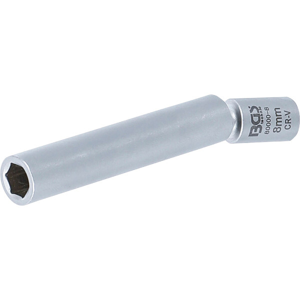 BGS 80000-8 Glüh- und Zündkerzen-Gelenk-Einsatz | Antrieb Innenvierkant 6,3 mm (1/4") | SW 8 mm