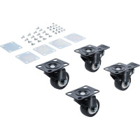 BGS 80015 Lenkrollen-Satz | für Systemkoffer-Rollbrett | 4-tlg.