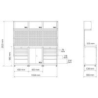 BGS 80100 Schrankwand-System | Starter-Paket | Holz | 3 Module