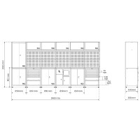 BGS 80130 Schrankwand-System | Kompakt | Holz | 6 Module