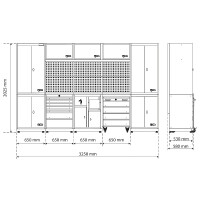BGS 80140 Schrankwand-System | Flex | Holz | 5 Module