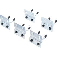 BGS 80197 Doppelhaken-Satz | 40 mm | für Schrankwand-System | 5-tlg.