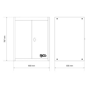 BGS 80201 Werkstattschrank | 2-türig | mit 1 Fachboden