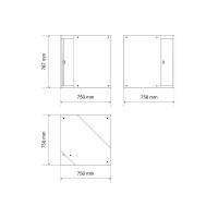 BGS 80203 Werkstattschrank | 1-türig | Eckelement