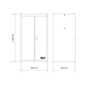 BGS 80204 Werkstattschrank | 2-türig | mit 2...