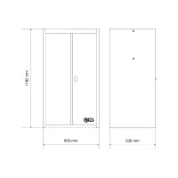 BGS 80204 Werkstattschrank | 2-türig | mit 2 Fachböden