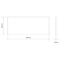 BGS 80207 Massivholz-Arbeitsplatte | 1950 x 550 x 30 mm