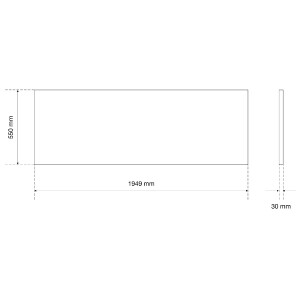 BGS 80208 Massivholz-Arbeitsplatte | 1300 x 550 x 30 mm