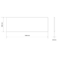 BGS 80208 Massivholz-Arbeitsplatte | 1300 x 550 x 30 mm