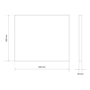 BGS 80209 Massivholz-Arbeitsplatte | 650 x 550 x 30 mm