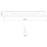 BGS 80214 Beleuchtungsabdeckung | für LED-Elemente | 650 mm