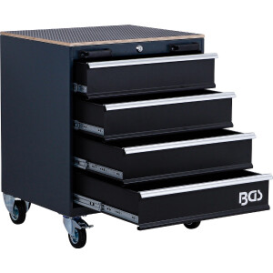 BGS 80220 Werkstattwagen | 4 Schubladen | leer | für Schrankwand-System