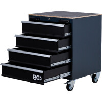 BGS 80220 Werkstattwagen | 4 Schubladen | leer | für Schrankwand-System