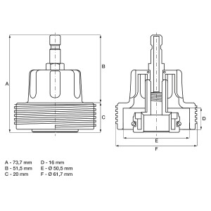BGS 8027-23 Adapter Nr. 23 für Art. 8027, 8098 | für VAG