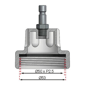 BGS 8027-6 Adapter Nr. 6 für Art. 8027, 8098 | für Daewoo, Ford, Jaguar, Jeep, Land Rover, Mercedes-Benz, Pontiac, Porsche, Saab