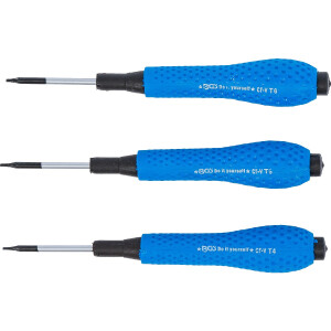 BGS Diy 803 Präzisions-Schraubendreher-Satz | T-Profil (für Torx) T4 / T5 / T6 | 3-tlg.