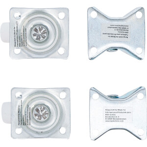 BGS Diy 80330 Lenk-/Bockrollen-Satz | 40 mm | 4-tlg.