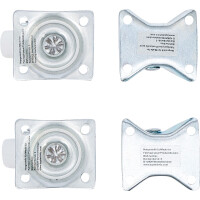BGS Diy 80330 Lenk-/Bockrollen-Satz | 40 mm | 4-tlg.