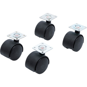 BGS Diy 80332 Doppel-Lenkrollen-Satz | Ø 40 mm |...
