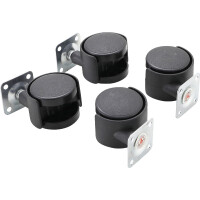 BGS Diy 80332 Doppel-Lenkrollen-Satz | Ø 40 mm | 4-tlg.