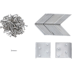 BGS Diy 80333 Winkelverbinder | rostfrei | 40 x 40 x 40 mm | Spar-Pack | 25 Stück