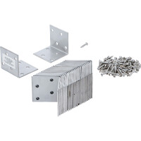 BGS Diy 80333 Winkelverbinder | rostfrei | 40 x 40 x 40 mm | Spar-Pack | 25 Stück