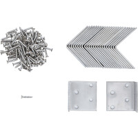 BGS Diy 80333 Winkelverbinder | rostfrei | 40 x 40 x 40 mm | Spar-Pack | 25 Stück