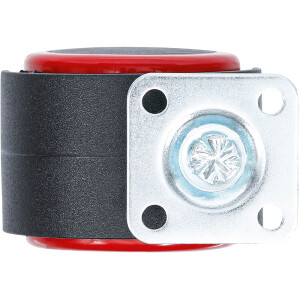 BGS Diy 80336 Lenk-Doppelrolle | rot/schwarz | 50 mm