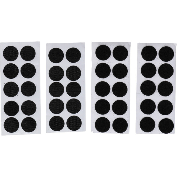 BGS Diy 80557 Klettpunkte | selbstklebend | schwarz | 40-tlg.