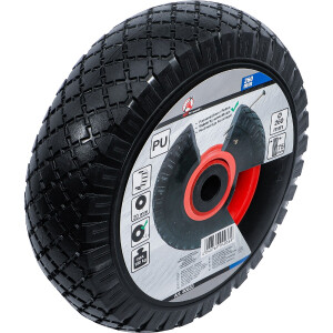 BGS Diy 80650 Rad für Sackkarren / Bollerwagen | PU, rot/schwarz | 260 mm