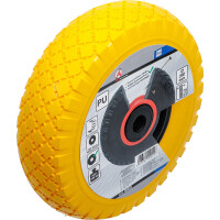 BGS Diy 80652 Rad für Sackkarren / Bollerwagen | PU, gelb/schwarz | 260 mm