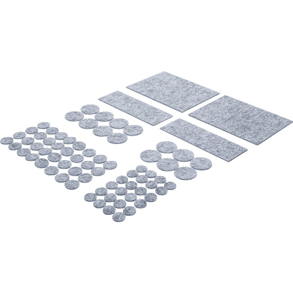 BGS Diy 80702 Filzgleiter-Satz | grau-meliert | 80-tlg.