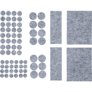 BGS Diy 80702 Filzgleiter-Satz | grau-meliert | 80-tlg.
