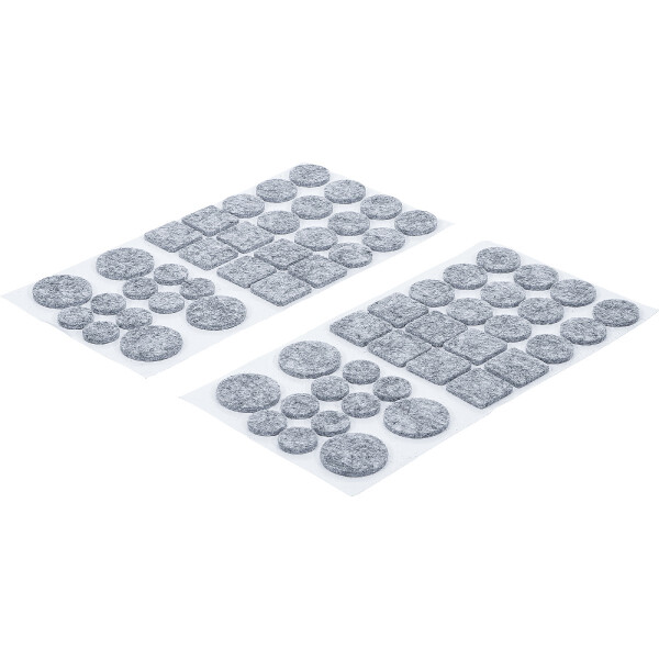 BGS Diy 80703 Filzgleiter-Satz | grau-meliert | 64-tlg.
