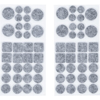 BGS Diy 80703 Filzgleiter-Satz | grau-meliert | 64-tlg.
